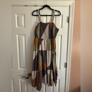 Universal Thread Patch Quiltwork Strappy Dress with Pockets - XXL